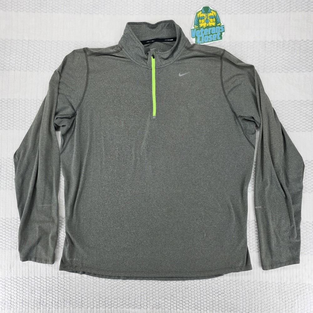 Nike Dri-Fit Running Quarter Zip Mens XL Athletic Pullover Training Top